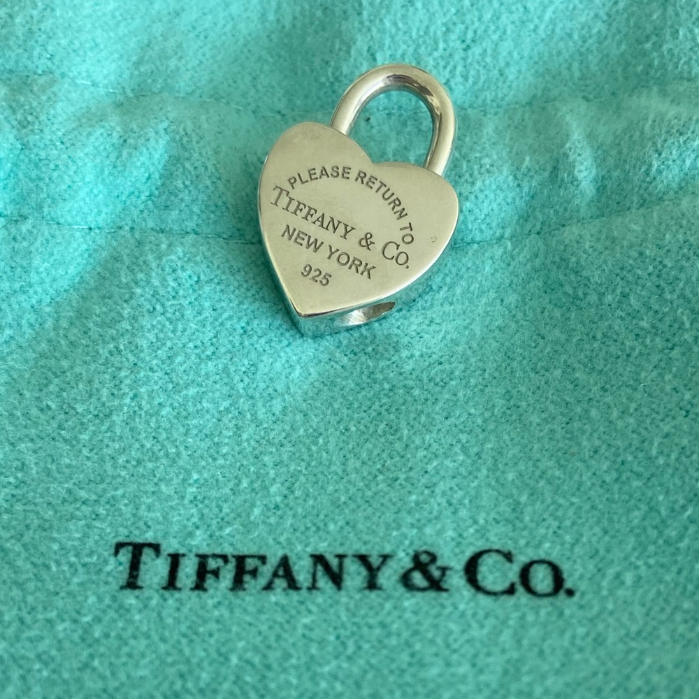 Tiffany & Co. Sterling Silver Locking Heart Pendant and Chain